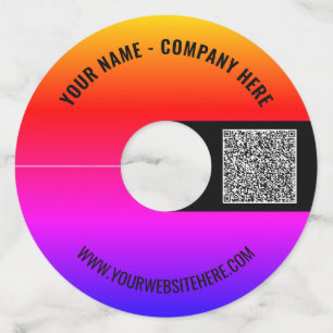 Étiquette Pour Verre De Vin Balise de verre à vin de code QR Exemple de texte 
