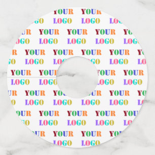 Étiquette Pour Verre De Vin Balise Logo personnalisé ou photo de votre verre d