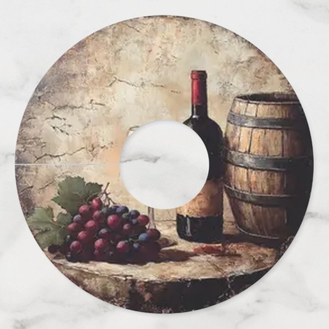 Étiquette Pour Verre De Vin Balises de préférence nuptiale personnalisées (Devant)