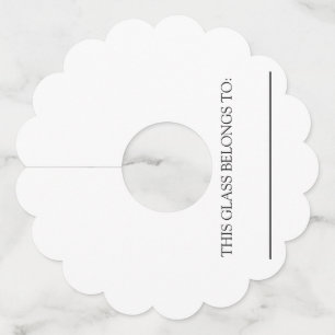 Étiquette Pour Verre De Vin Balises de verre à vin Identificateur Marque Papie