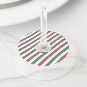 Étiquette Pour Verre De Vin Bandes de Noël personnalisables