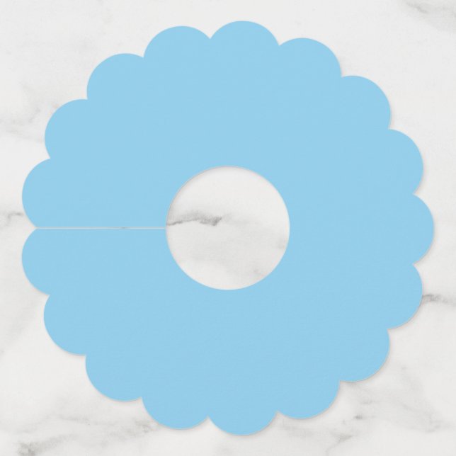 Étiquette Pour Verre De Vin Bébé bleu (Devant)