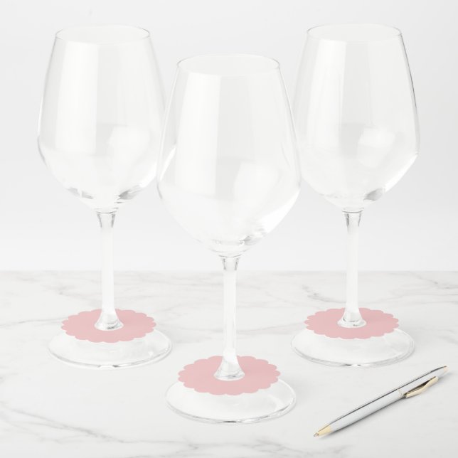 Étiquette Pour Verre De Vin Bébé rose (Lot)
