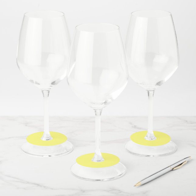 Étiquette Pour Verre De Vin Beurre jaune (Lot)