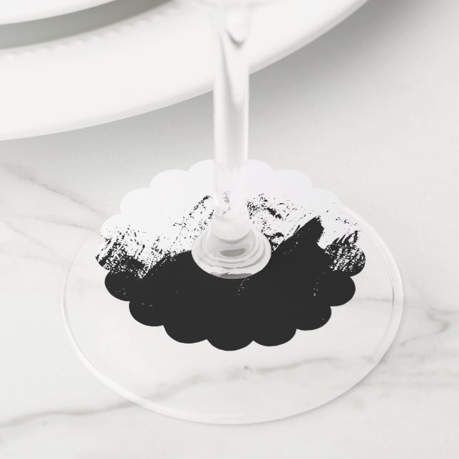 Étiquette Pour Verre De Vin Brosse 10 (De près)