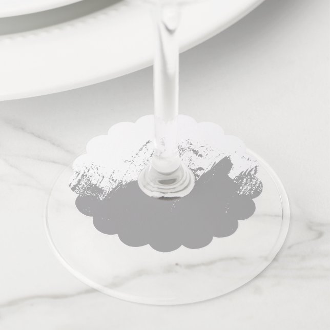 Étiquette Pour Verre De Vin Brosse 11 (De près)