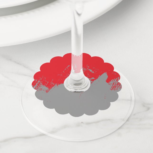 Étiquette Pour Verre De Vin Brosse 12 (De près)