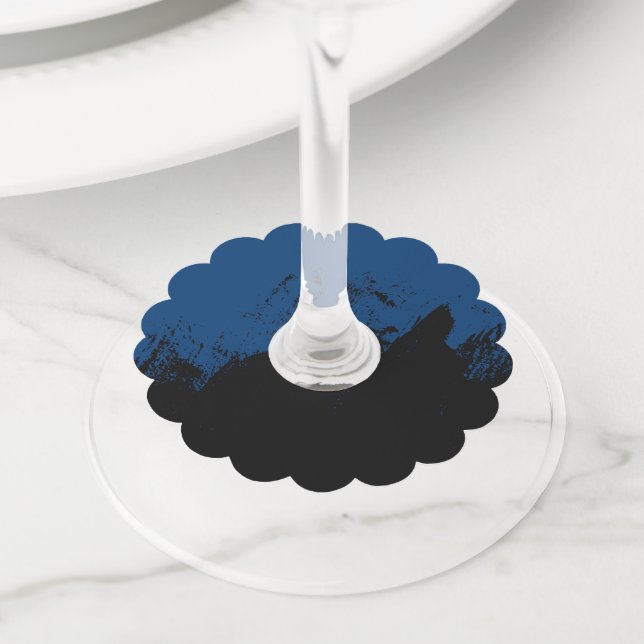 Étiquette Pour Verre De Vin Brosse 8 (De près)