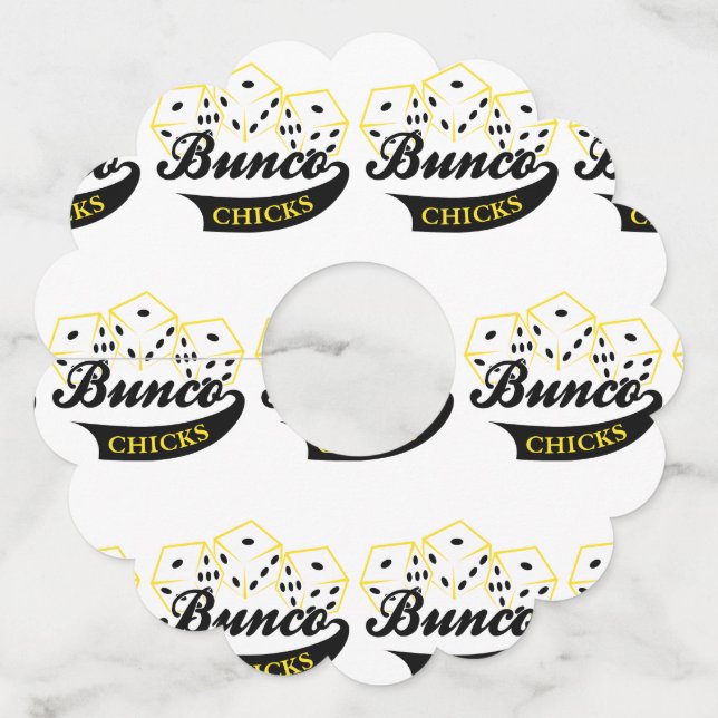 Étiquette Pour Verre De Vin Bunco Chicks (Devant)