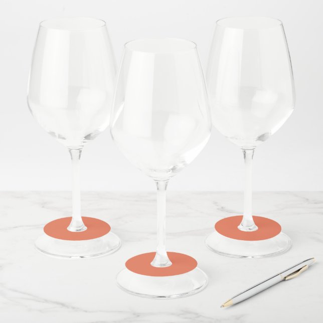 Étiquette Pour Verre De Vin Burnt Sienna (Lot)