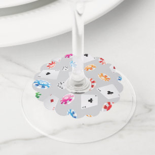 Étiquette Pour Verre De Vin Casino, Jeux accessoires motif 8