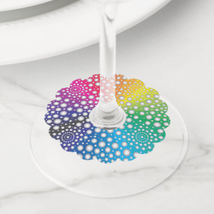 Étiquette Pour Verre De Vin Cercles Mandala 2