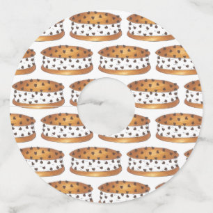 Étiquette Pour Verre De Vin Chipwich Chocolat Chip Cookie Sandwich à la crème