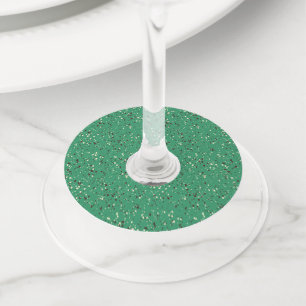 Étiquette Pour Verre De Vin Conception de motif abstrait Terrazzo