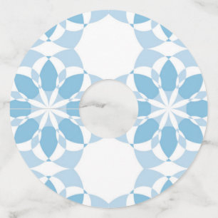Étiquette Pour Verre De Vin Cool, girly, moderne, tendance fleur unique abstra