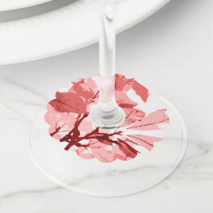 Étiquette Pour Verre De Vin Couleurs d'automne, feuilles 3