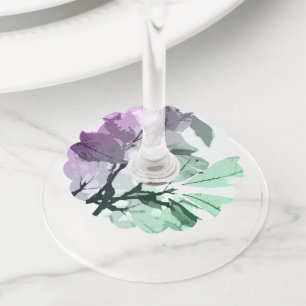 Étiquette Pour Verre De Vin Couleurs d'automne, feuilles 5