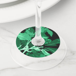 Étiquette Pour Verre De Vin Couleurs d'automne, feuilles 7