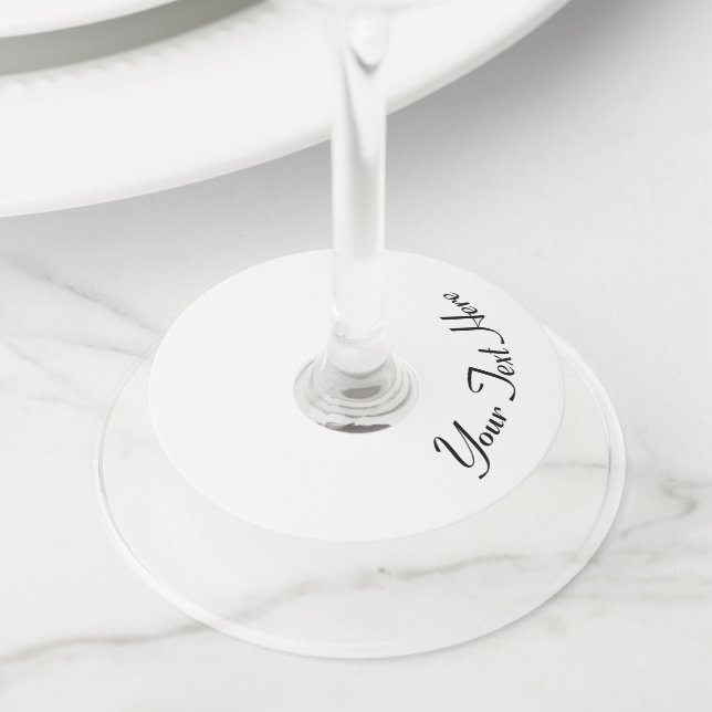 Étiquette Pour Verre De Vin Customise-Le ! (De près)