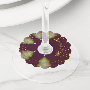Étiquette Pour Verre De Vin Décor décoratif en verre de tige