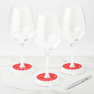 Étiquette Pour Verre De Vin Décoration de dîner de Noël moderne joyeux
