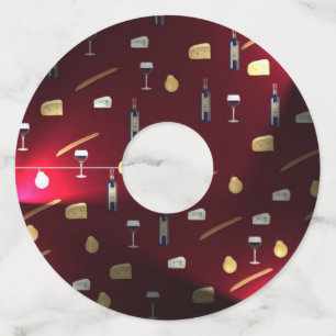 Étiquette Pour Verre De Vin Délices Alimentaires Lumières de Cranberry