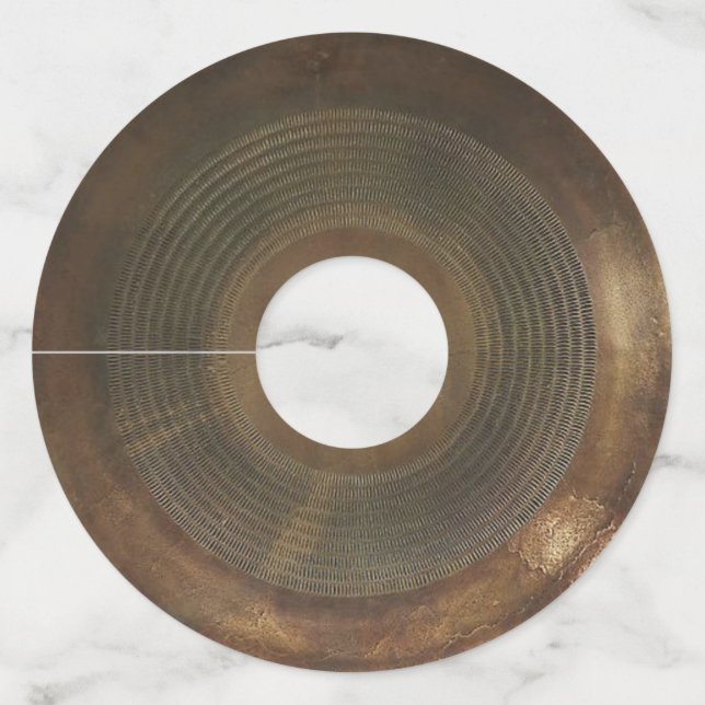 Étiquette Pour Verre De Vin Design métallique texturé rustique (Devant)