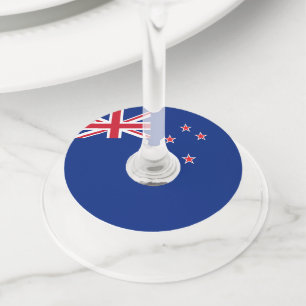 Étiquette Pour Verre De Vin Drapeau néo-zélandais