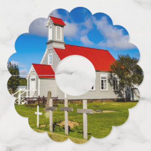 Étiquette Pour Verre De Vin Église islandaise