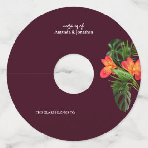 Étiquette Pour Verre De Vin Élégance moderne minimaliste Mariage Vin verre Tag