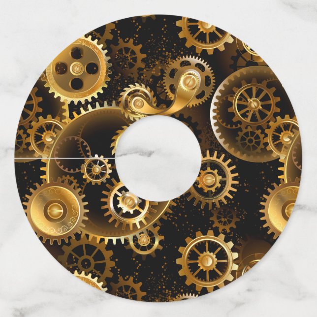 Étiquette Pour Verre De Vin Équipements en laiton sans vapeur (Devant)