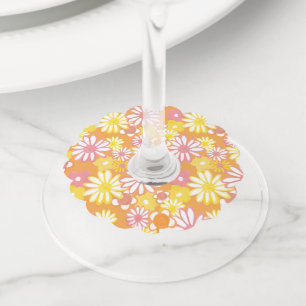 Étiquette Pour Verre De Vin Été Daisies Vins Tags