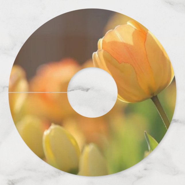 Étiquette Pour Verre De Vin étiquette à vin floral (Devant)