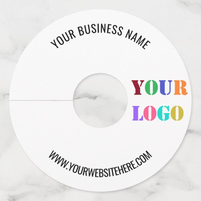 Étiquette Pour Verre De Vin Étiquette de promotion du texte du logo de l'entre (Devant)