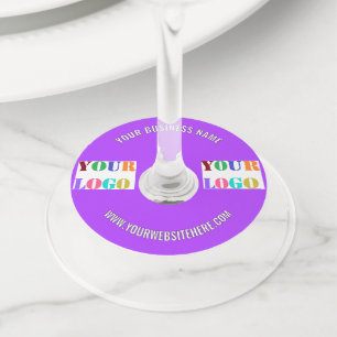Étiquette Pour Verre De Vin Étiquette du logo de l'entreprise Texte Vin d'entr