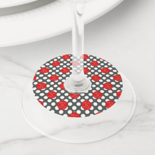 Étiquette Pour Verre De Vin Fête de fin d'année Love & Joy Come To You Nom de