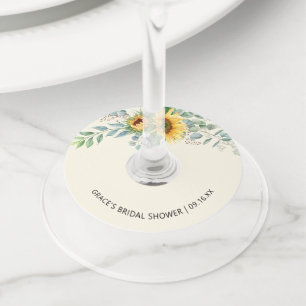 Étiquette Pour Verre De Vin Fête de mariage avec verdure d'eucalyptus et tourn