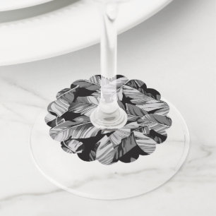 Étiquette Pour Verre De Vin Feuilles de bananier 3