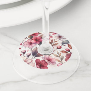 Étiquette Pour Verre De Vin Fleur de Cerisier