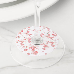 Étiquette Pour Verre De Vin Fleur de Cerisier 2