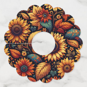 Étiquette Pour Verre De Vin "Fleur de récolte"