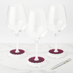 Étiquette Pour Verre De Vin Fleur Écrasée