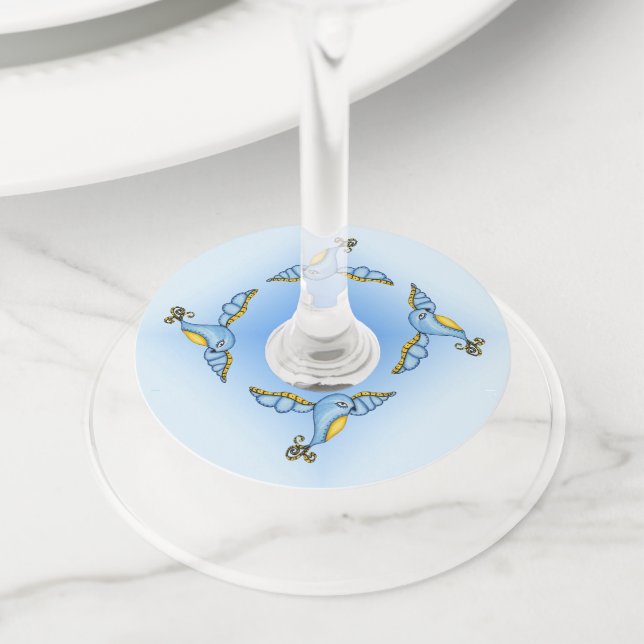 Étiquette Pour Verre De Vin Flying Imaginaire Bluebird Fancy Wings Yellow Tail (De près)