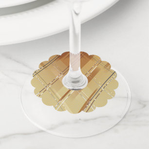 Étiquette Pour Verre De Vin Fond à rayures diagonales 3