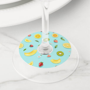 Étiquette Pour Verre De Vin Fruits mixtes