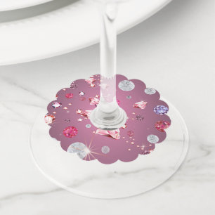 Étiquette Pour Verre De Vin Galaxie de diamant 9