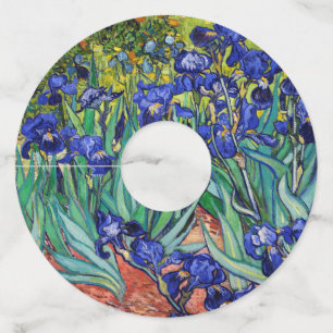 Étiquette Pour Verre De Vin Irises par Vincent van Gogh