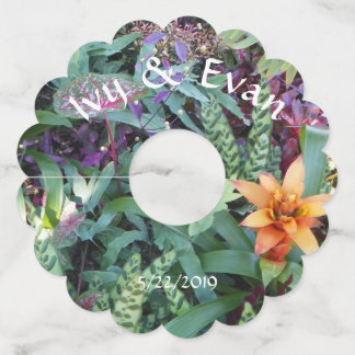 Étiquette Pour Verre De Vin Jardin de Bromeliad