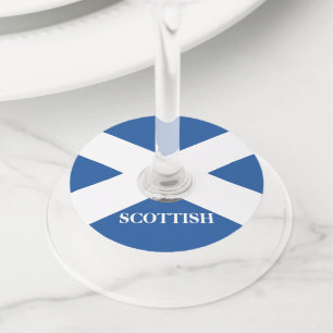 Étiquette Pour Verre De Vin Le drapeau écossais de l'Ecosse a personnalisé