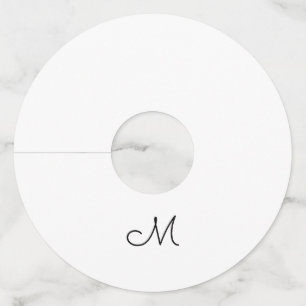 Étiquette Pour Verre De Vin logo monogramme minimaliste simple vin personnalis